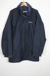 BERGHAUS Gore-Tex Jacket Hooded Blue Size Large Full Zip Hooded Coat GTX - Imagen 1 de 13
