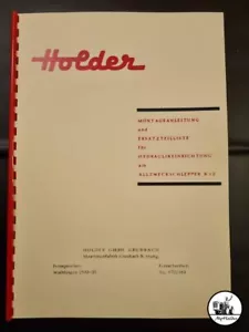 Holder B12 Montageanleitung und Ersatzteilliste für Hydraulikeinrichtung - Bild 1 von 2