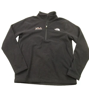 North Face Jacket Mens Large Long Sleeve 1/4 Zip Outdoors Pullover Black - Picture 1 of 11