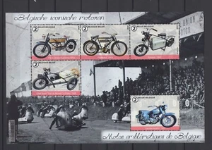 BÉLGICA 2024 Motocicletas Miniatura Hoja MNH** BLN202402 - Imagen 1 de 1