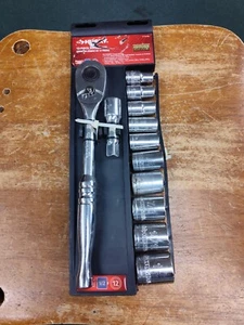 Husky 12pc Socket Set - 1/2" drive Teardrop 72 Tooth Rachet - Bild 1 von 3