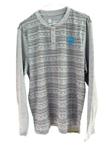 Camisa de manga larga Henley de AT&T para hombre uniforme de empleado ropa de trabajo gris talla grande - Imagen 1 de 4