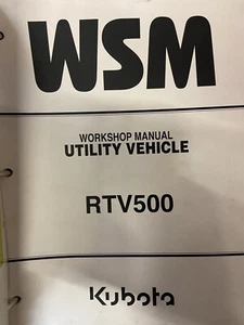 Official Complete Color Kubota RTV500 Workshop Service Shop Manual + FREE BINDER - Picture 1 of 8