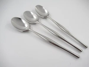 3 Teaspoons DESIGN 3 Lauffer, Towle Satin 18/8 Stainless Steel Japan - Picture 1 of 5