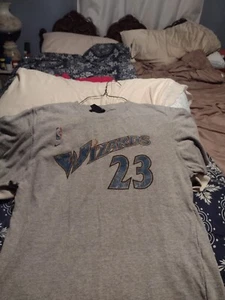 Vintage Kids Michael Jordan Nike Wizards Grey T Shirt Kids 14/16 - Picture 1 of 3