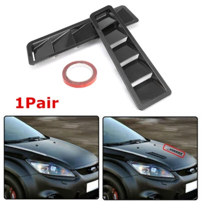 Universal Hood Vent Louver Scoop Trim Air Flow Intake Cooling Panel 16.7" x 4.5" - Image 1 of 4