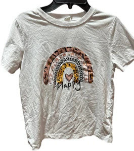 Shein Girl's White Short Sleeve T-Shirt Size 10Y - Picture 1 of 2