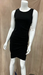 WOMENS TREASURE & BOND DRESS BLACK SIZE XS SHORT TIGHT MINI - Picture 1 of 7