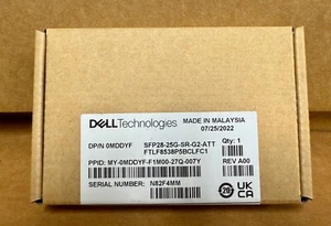 NEW SEALED Dell SFP28-25G-SR-G2-ATT SFP Transceiver FTLF8538P5BCLFC1 MDDYF - Picture 1 of 1