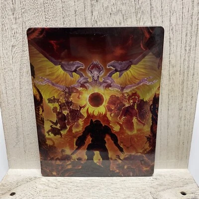 NEW Doom Eternal Steelbook Case No Game Sony PS4 Microsoft Xbox One SEALED - Image 1 of 2