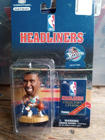NBA Headliners Grant Hill 3 Inch Figure Detroit Pistons 1997 Corinthian Cover