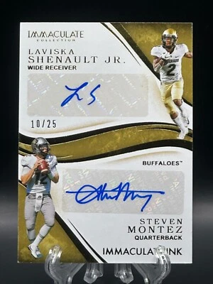 Laviska Shenault Jr. Steven Montez 2020 Immaculate Ink Combo /25 Auto Colorado - Image 1 of 2