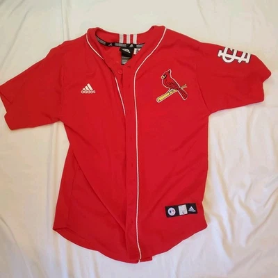 Camiseta infantil Adidas MLB St. Louis Cardinals beisebol Matt Holliday tamanho L 14 16 - Imagem 1 de 4