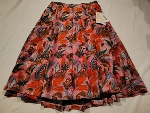 LuLaRoe Madison Skirt NWT Size XS Xtra Small NEW purple Shades With Flowers - Picture 1 of 4