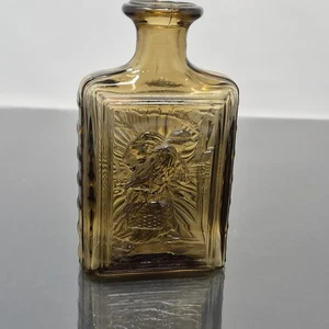DAR Daughters Of The American Revolution Brown Glass Bottle 1979 Relief - Picture 1 of 7