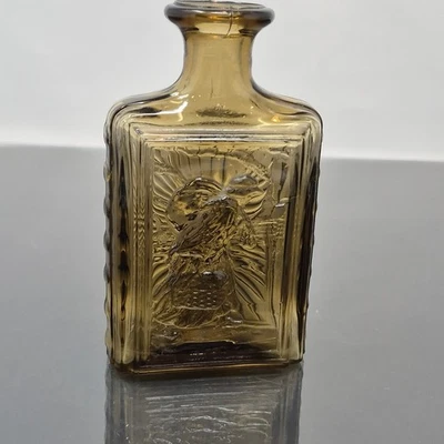 DAR Daughters Of The American Revolution Brown Glass Bottle 1979 Relief - Image 1 of 4