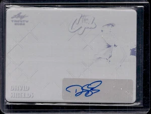 2024 Leaf Trinity David Shields Printing Plate Authentic Auto 1/1 Royals (50K) - Picture 1 of 2