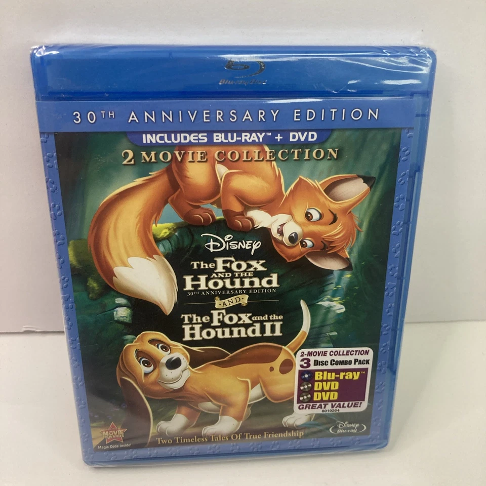 The Fox and the Hound Fox +  Hound II 2 Blu-ray + DVD 3-Disc 30th Anniversary Ed - Image 1 of 2