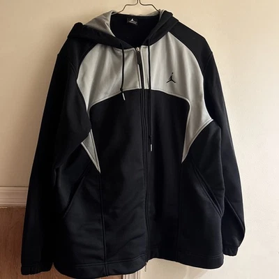 Moletom masculino Air Jordan tamanho XL com capuz calça G preto e cinza - Imagem 1 de 4