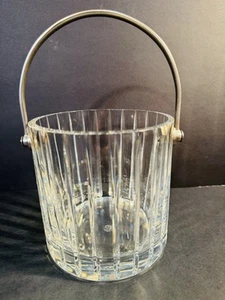 Secchiello ghiaccio Baccarat Crystal Harmonie manico acciaio inox vendita al dettaglio $900 come nuovo! - Foto 1 di 10