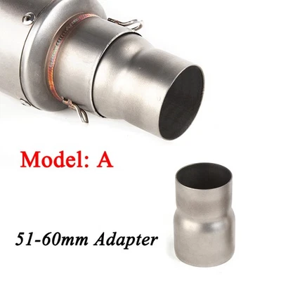 Motorcycle Exhaust Muffler Tail Pipe Connector 51mm to 60mm Adapter Reducer - Image 1 of 4