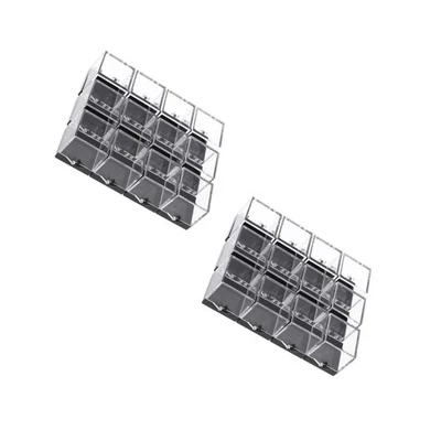  Set of 2 Large Acrylic Display Case Plastic Square Container Specimen - Image 1 of 4