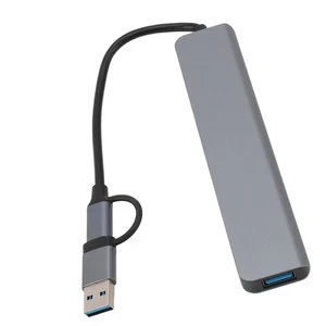 8 In 1 USB C Hub Multifunctional Card Reader USB 3.0 Docking Station For Pho NEW - Afbeelding 1 van 12