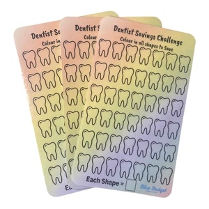 Tarjeta de desafío de ahorros laminados para dentista - Imagen 1 de 2