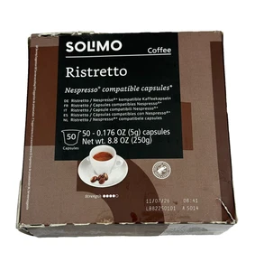 Solimo Cápsulas Café Espresso 100% Arábica Compatible con Nespresso 50 Cápsulas - Imagen 1 de 3