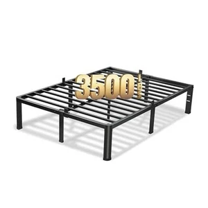 18 Inch King Size Bed Frame, 3500Lbs Heavy Duty Metal Platform with Round - Picture 1 of 7
