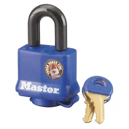 Candado Master Lock 312Dlh, llave diferente, grillete largo, acero rectangular Foto 1 de 1