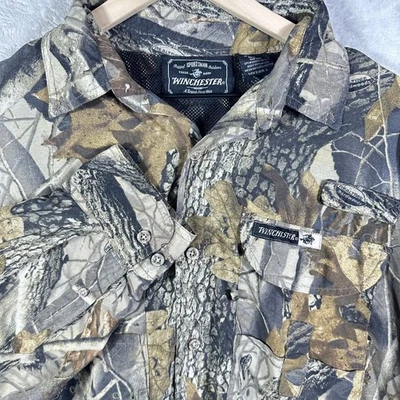 Camisa Winchester Camuflada Resistente Realtree Maderas Duras Manga Larga Abotonada Para Hombre L Foto 1 de 4