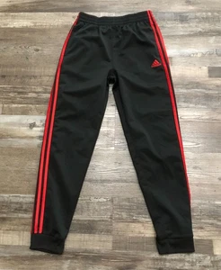 Adidas Youth XL Black with Red Stripes Athletic Pants Jogger Joggers - Picture 1 of 6