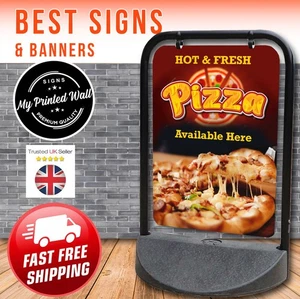 Pizza Swinger PAVEMENT SIGN, Shop DISPLAY, Kiosk Sign, A-Board - Picture 1 of 6