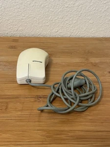 Vintage Microsoft Serial-Mouse Port Compatible 2.0 Mouse #37963 Gloss Off-White - Bild 1 von 5