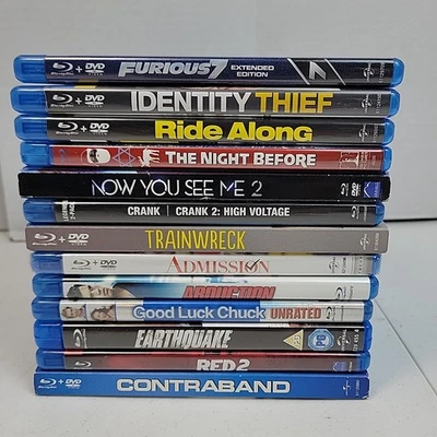 Blu-Ray Lot Of 13 Movies Mixed Genre Crank Night Before Red Furious 7 Trainwreck Foto 1 de 4
