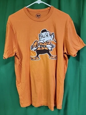 CLEVELAND BROWNIE NFL ELFO RETRO LOGO DESGASTADO PEQUEÑO NARANJA USADO Foto 1 de 4