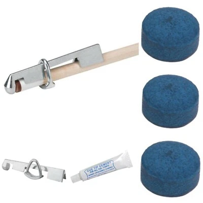 Pool Snooker Billiard Tip Cue Tipping Repair Kit DIY GLUE CLAMP TIPS - image 1 of 4