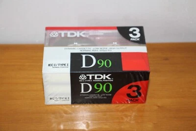 Pack de 3 k7 Audios cassettes vierges TDK D-90E3N neuves sous blister - Photo 1/4