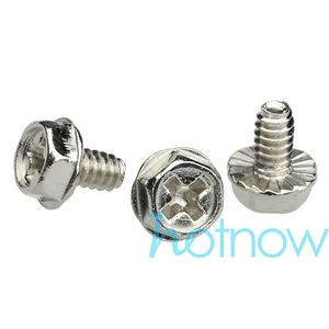 50 pcs 6/32 x 6mm Phillips Hex Washer Head Screws Computer Cases PSU Hard Drive - Bild 1 von 2