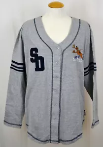 Scooby Doo Camiseta de béisbol femenino Cartoon Network bordado Abotonado Gris NWT - Imagen 1 de 2