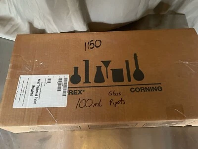 Pipetas volumétricas de vidrio reutilizables PYREX 100 ml graduaciones de colores clase A 7100-100 Foto 1 de 4