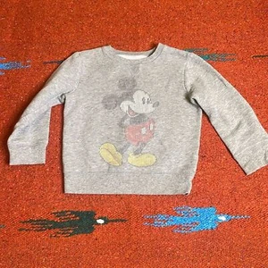 Disney Mickey Mouse Crewneck Grey Size 4 Sweater - Picture 1 of 7