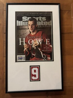Gordie Howe Detroit Red Wings Autografiado Deportes Ilustrados - Enmarcado Personalizado Foto 1 de 4