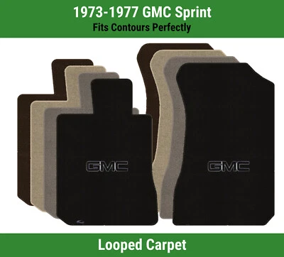 Lloyd Classic Loop Front Carpet Mats for '73-77 GMC Sprint w/Black GMC 1 Logo - Image 1 of 4