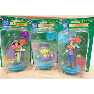Feliz Kuji Disney ADORNO DE NAVIDAD 2016 Buzz Lightyear Woody Alien 3 piezas Nuevo Foto 1 de 4
