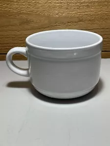 Royal Norfolk Microwave Dishwasher Safe White Rimmed Plain Wide Mouth Mug Bowl - Picture 1 of 7