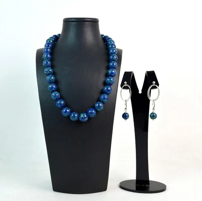 Parure in Argento 925 e Azzurrite naturale. Made in Italy - Immagine 1 di 4