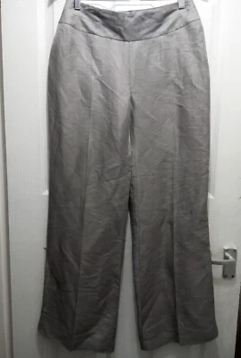 Phase Eight Grey Blythe Linen Wide Leg Trousers Size 10 Slate - Image 1 of 4