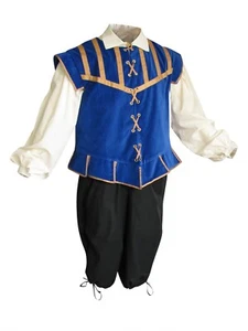 Men's Renaissance Doublet // Medieval Pirate LARP Reenactment Costume - 3 Piece - Picture 1 of 28